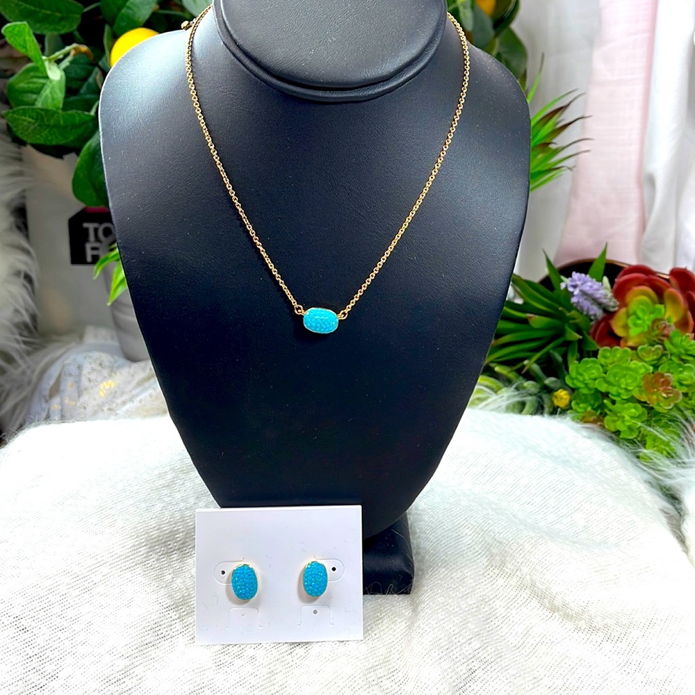 Kate Spade necklace “Pave the way” earrings clay 2 pc set